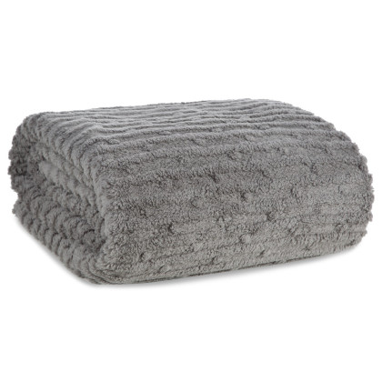 Hebká deka LISA 150x200 cm antracitová